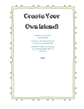 Preview of Map Skills Geography Project - Design Your Own Island