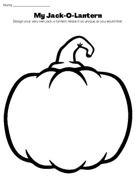 Design Your Own Jack-o-Lantern (Fall/Halloween Activity) by Miss ...