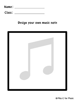 Preview of Design Your Own Music Note