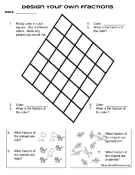 Preview of Design Your Own Pattern and Create Some Fractions