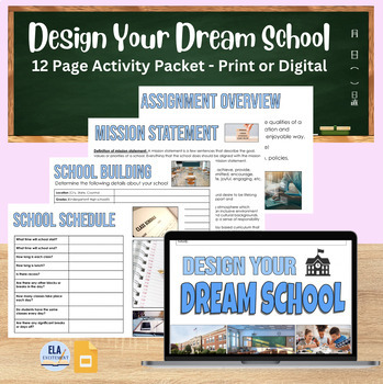 Preview of Design Your Own School Activity Packet | Digital OR Print