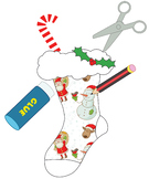 Design Your Own Stocking - Christmas Decorate, Cut and Paste