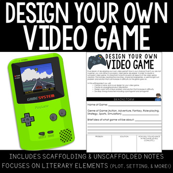 Preview of Design Your Own Video Game (Writing Project)