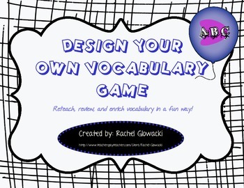 Preview of Design Your Own Vocabulary Game