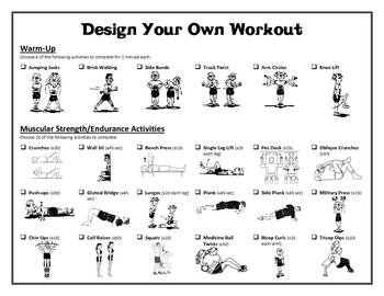 Preview of Design Your Own Work-Out