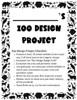 Preview of Design Your Own Zoo - Area and Perimeter Project