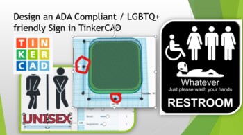 Preview of Design a ADA Compliant / LGBTQ+ Friendly Sign in TinkerCAD