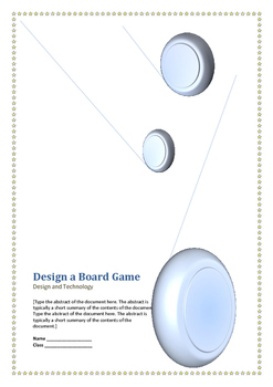 Preview of Design a Board Game Technology Unit