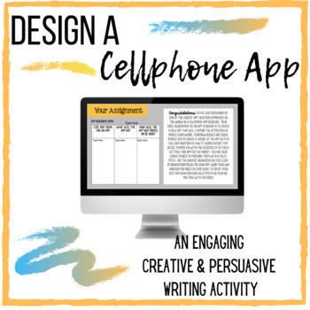 Preview of Design a Cellphone App- Digital Persuasive Writing Activity- 6th, 7th, 8th Grade