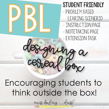 Preview of Design a Cereal Box PBL | Volume Project Based Learning