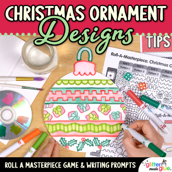 Preview of Christmas Ornament Art Project: Holiday Activity, Template, & Writing Prompts