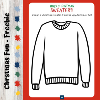 Design a Christmas Sweater Freebie by Enriched Education - Eve | TPT
