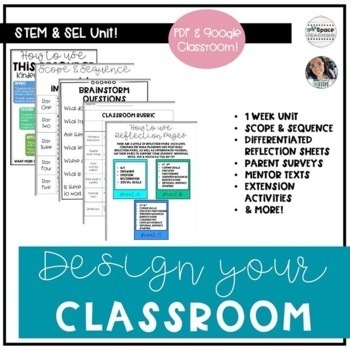 Preview of Design a Classroom: SEL Focused STEM for Back to School {Digital ONLY}