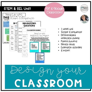 Preview of Design a Classroom: SEL Focused STEM for Back to School {Digital & Print}