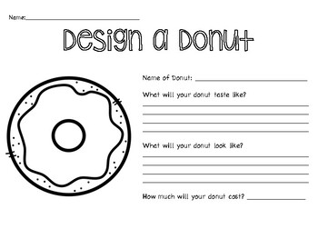 Design a Donut by Kelsey Ripley | Teachers Pay Teachers