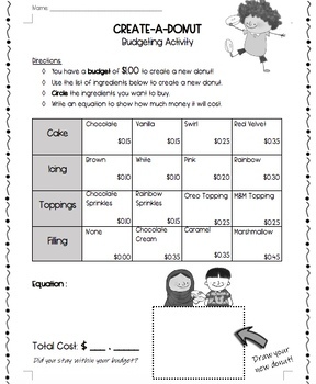 budget activity adding money worksheets for 2nd grade by