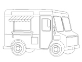 Design a Food Truck Printable , Template Design a 3D Food 