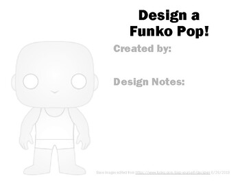 Design a Funko Pop Doll coloring sheet by Doodling Library