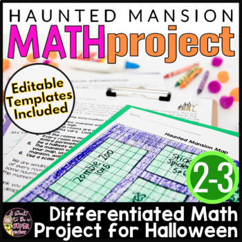Preview of Design a Haunted House | Halloween Math 3rd Grade | Halloween Math Project