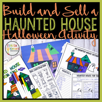 Preview of Design a Haunted House Halloween Math & Writing PBL Activities 