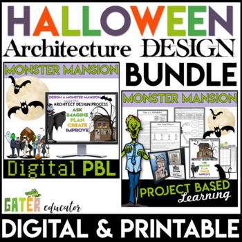 Preview of Design a Haunted House | Project Based Learning | Halloween Writing | Math