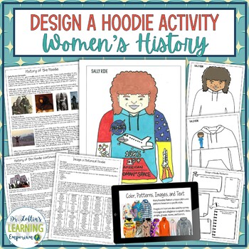 Preview of Design a Hoodie Activity No Prep Social Studies Project - Women's History Month