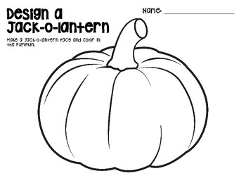 Design a Jack-o-lantern by Kayla's Classroom | TPT