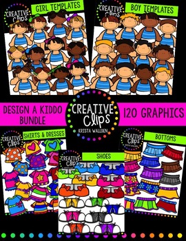 Preview of Design a Kiddo Starter Bundle {Creative Clips Digital Clipart}
