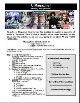 Preview of Design a Magazine Cover & Write the Articles About Yourself