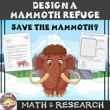 Preview of Design a Mammoth Refuge. Fun Science & Nature Mini Research Project. Printable.