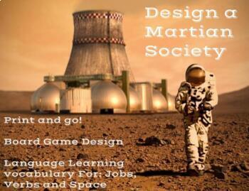 Preview of Design a Martian Society Board Game - ELL and ELA learners
