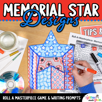 Preview of Memorial Day Art Project: Roll a Dice Activity, Art Worksheets, Art Sub Lessons