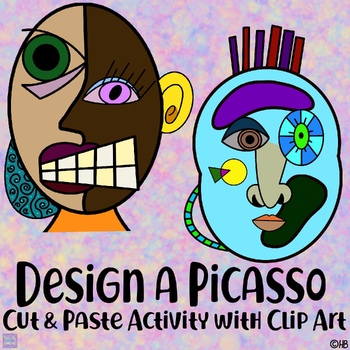 Preview of Design a Picasso Face - Activity and Clipart