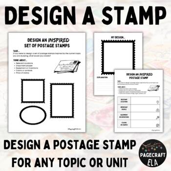 Preview of Design a Postage Stamp | Any Unit or Topic | Creative Activity | Fast Finishers