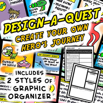Preview of Design-a-Quest: Making Your Own Hero's Journey Graphic Organizer Set