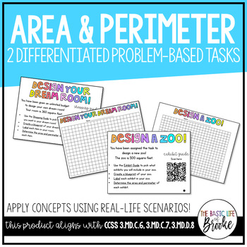 Preview of Design a Room + Zoo! | Real World Perimeter + Area Projects