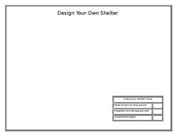 Preview of Design a Shelter (Needs and Wants)