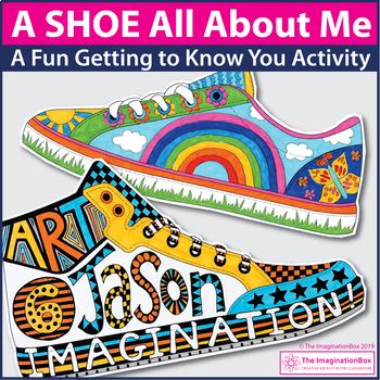 Preview of Design a Shoe All About Me Activity, First Week Back to School Art and Writing