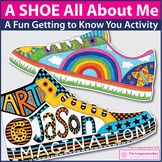 Design a Shoe All About Me Activity, First Week Back to Sc