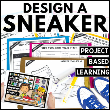 Preview of Design a Sneaker - End of Year Project Based Learning - Reading Math STEM Shoe