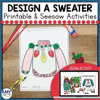Design a Sweater Project and Seesaw Activity for Distance Learning
