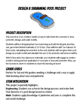 Preview of Design a Swimming Pool STEM Project