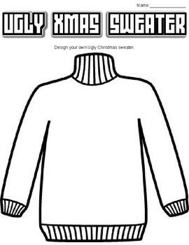 Design a Ugly XMAS Sweater by ROOMBOP | Teachers Pay Teachers