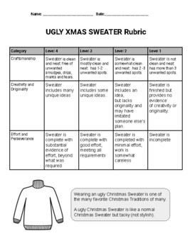 Design a Ugly XMAS Sweater by Classroombop | TPT