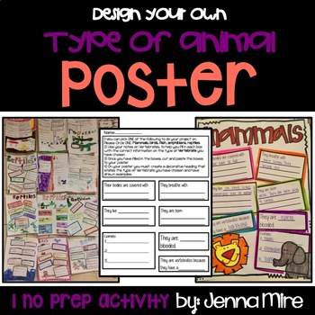 Preview of Design a Vertebrate Poster Activity