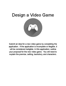 Design a Video Game by LaSaunda Mullinax | TPT