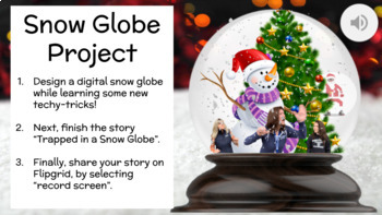 Preview of Design a Winter Snow Globe - Interactive Google Slides - Winter Activity