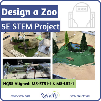 Preview of Design a Zoo! 5E STEM Project (Animal Habitats)