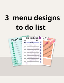 Preview of Design a to-do list