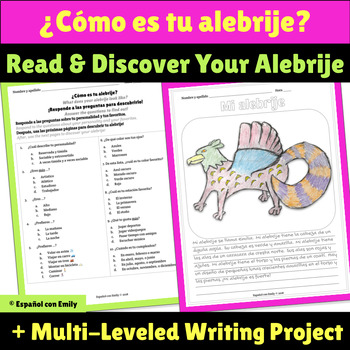 Preview of Design an Alebrije - Spanish Reading Comprehension and Writing Project